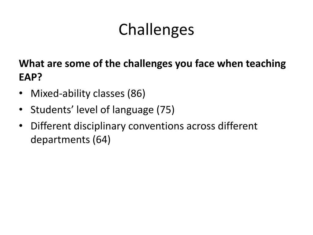 challenges