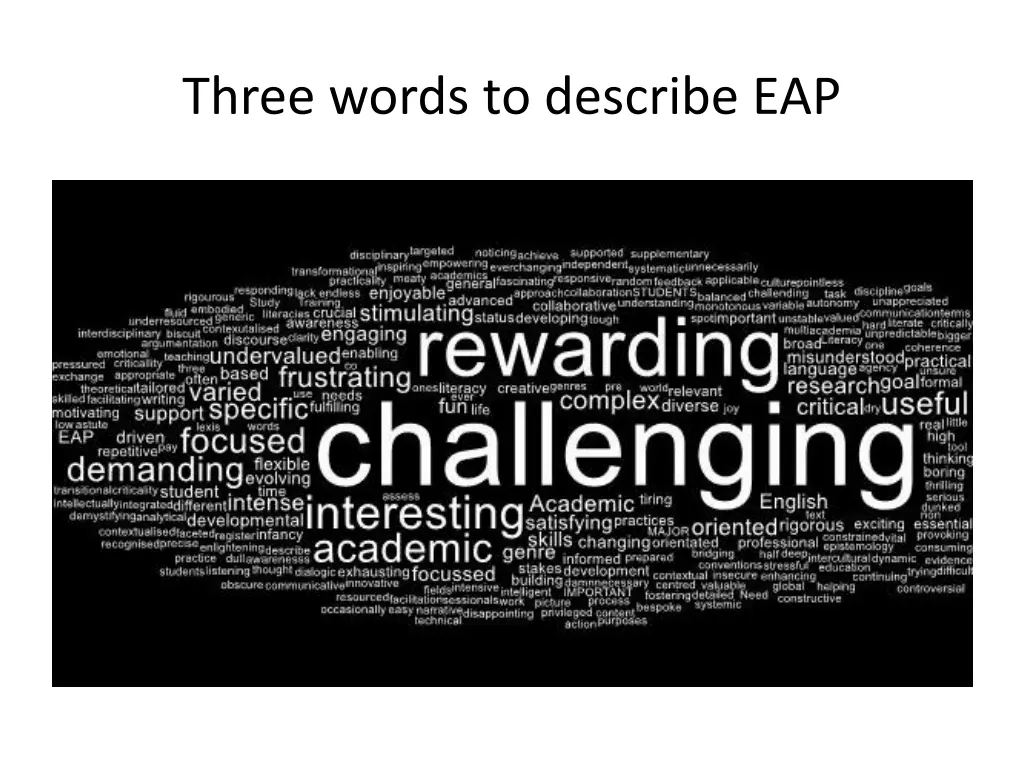 three words to describe eap