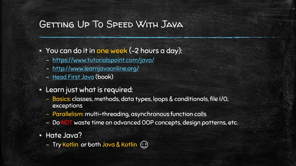 getting up to speed with java