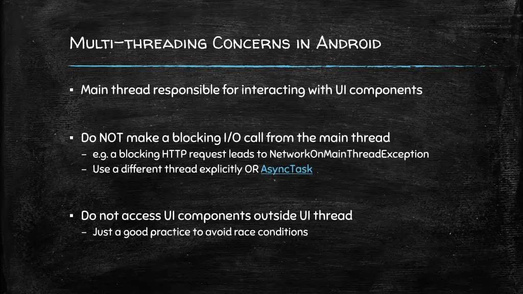 multi threading concerns in android