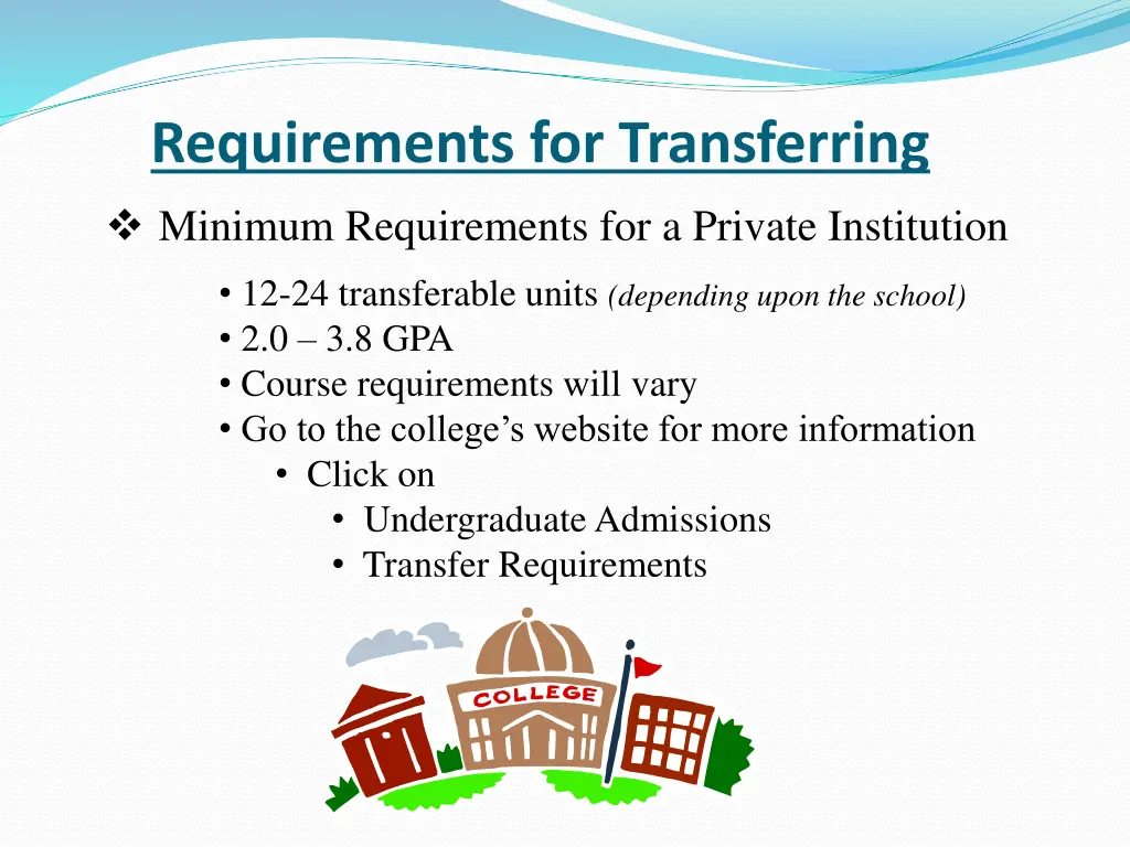 requirements for transferring