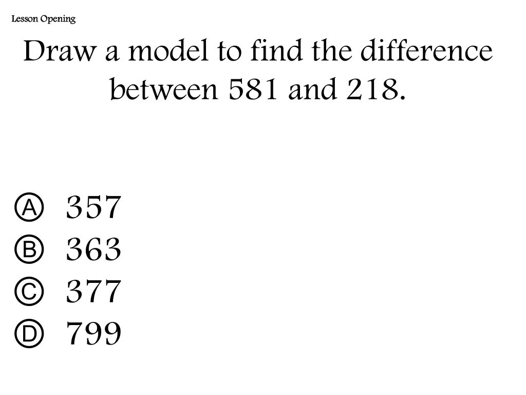 lesson opening lesson opening draw a model