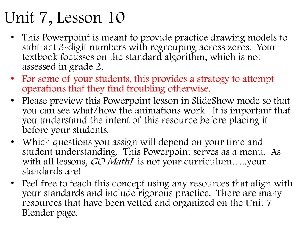 unit 7 lesson 10 this powerpoint is meant