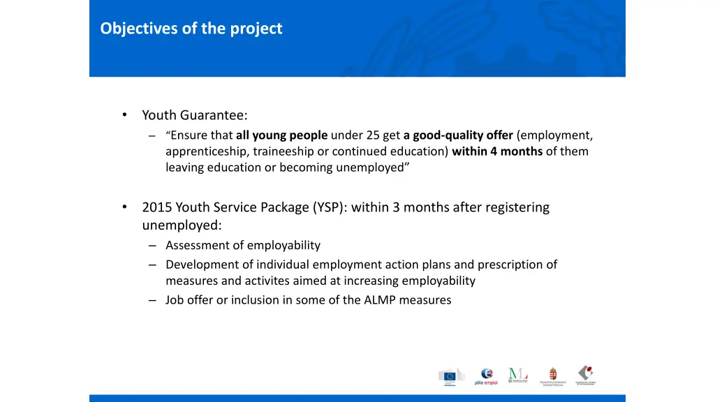 objectives of the project