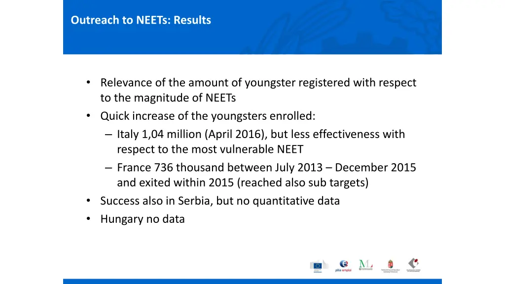 outreach to neets results