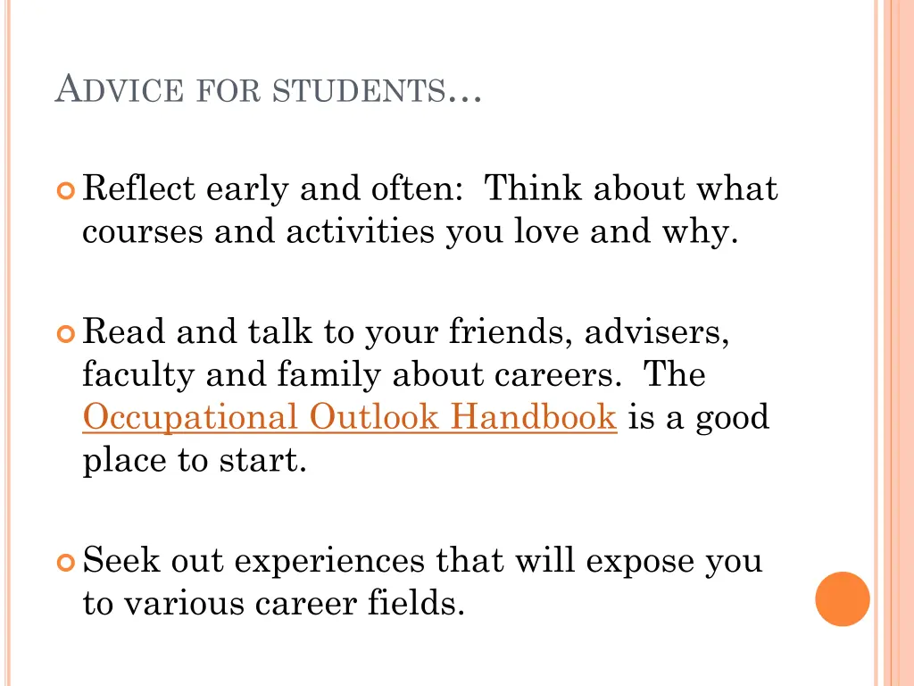 a dvice for students