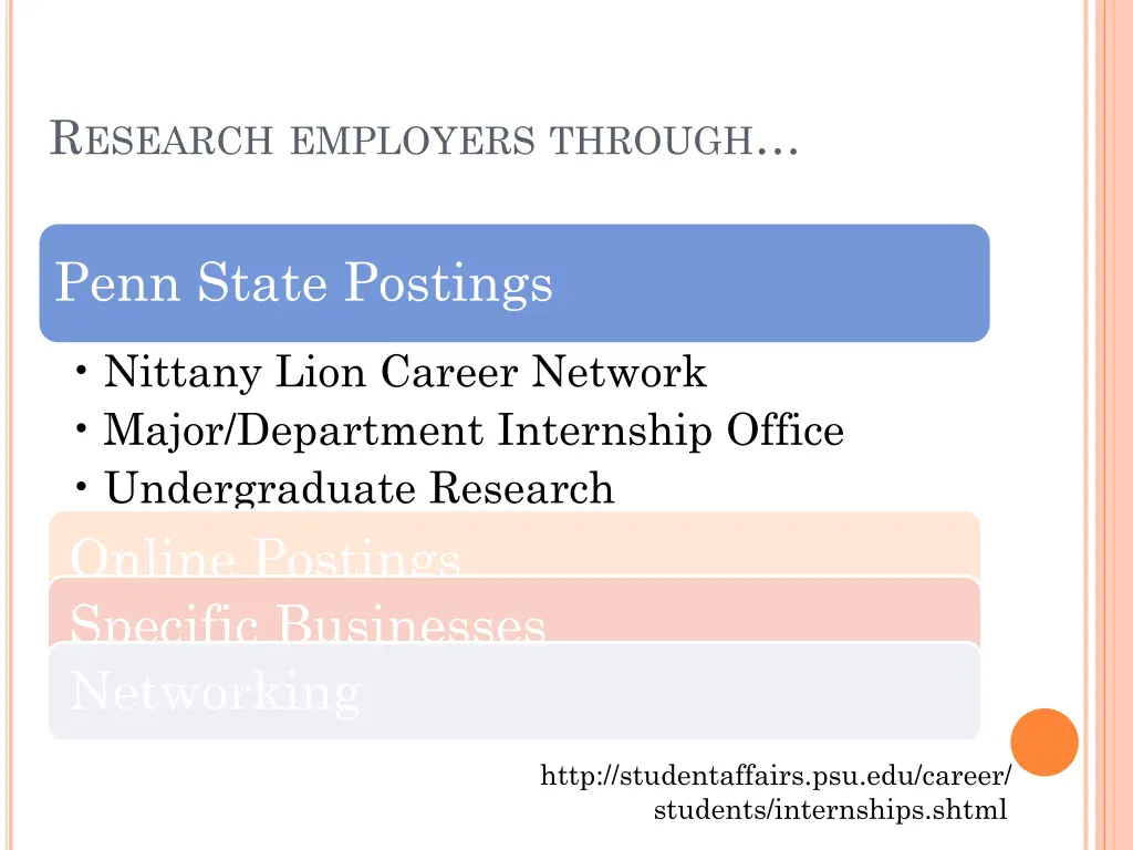 r esearch employers through 1