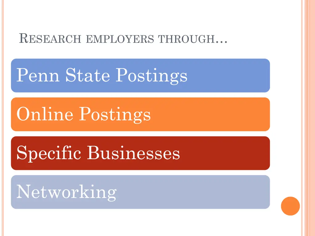 r esearch employers through