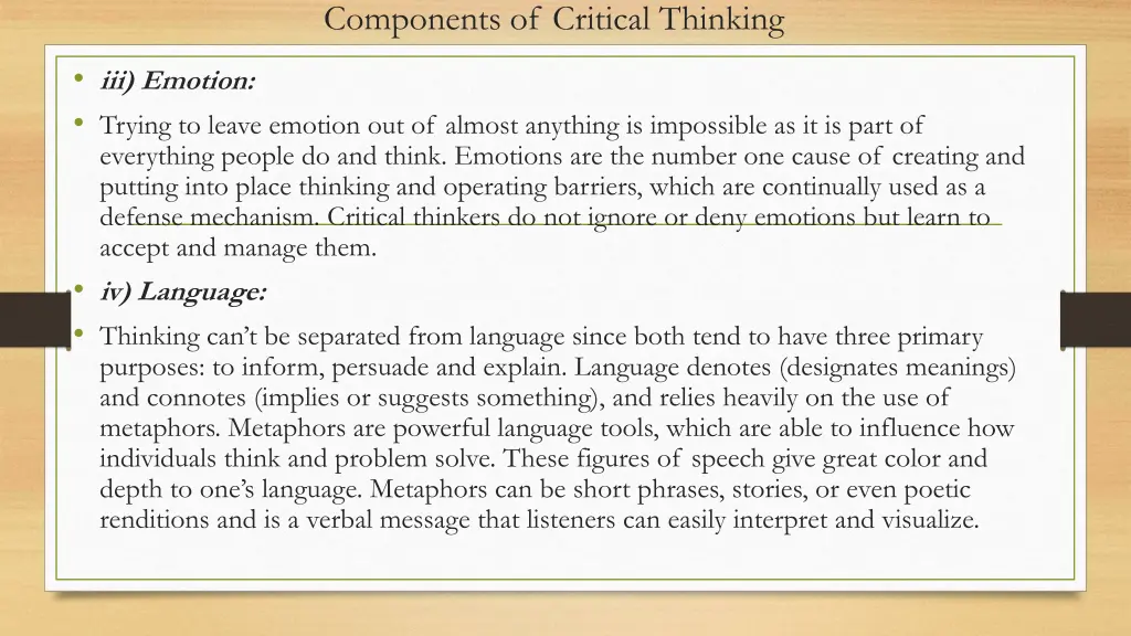 components of critical thinking 1