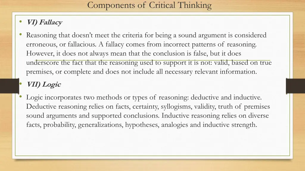 components of critical thinking 3