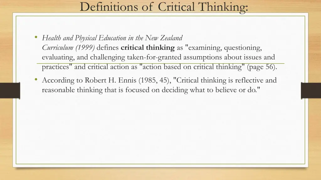 definitions of critical thinking 1