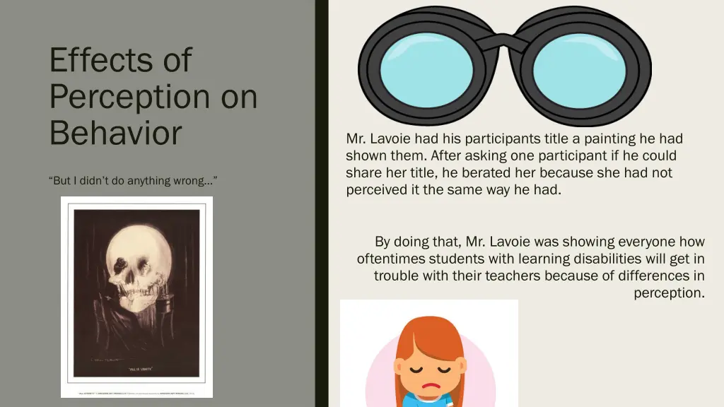 effects of perception on behavior