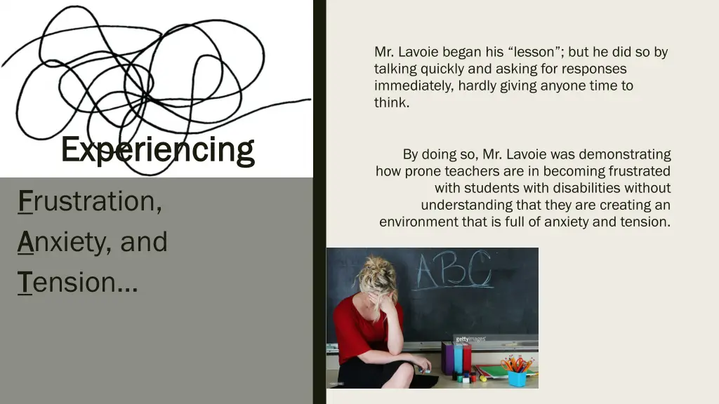 mr lavoie began his lesson