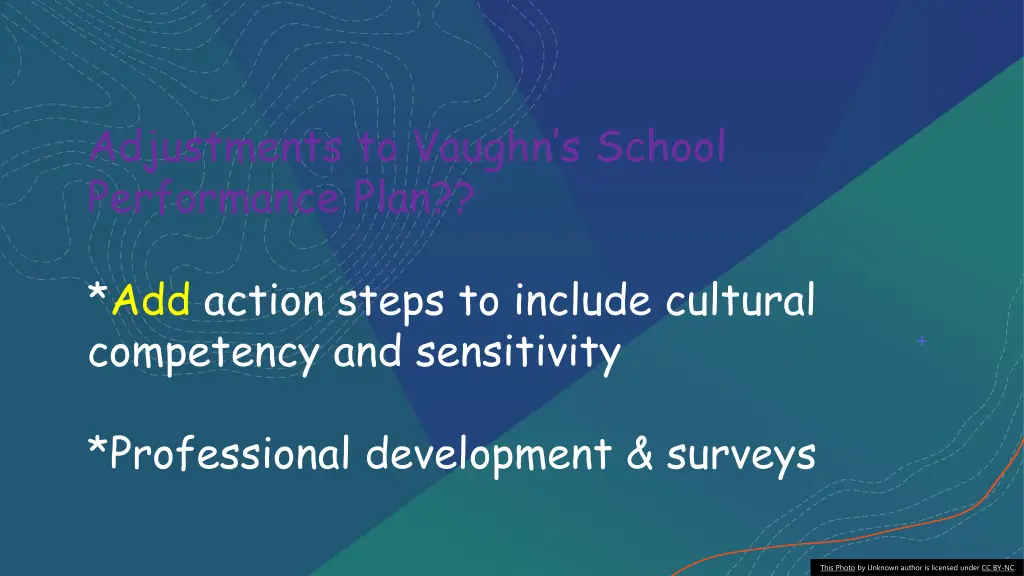 adjustments to vaughn s school performance plan 1