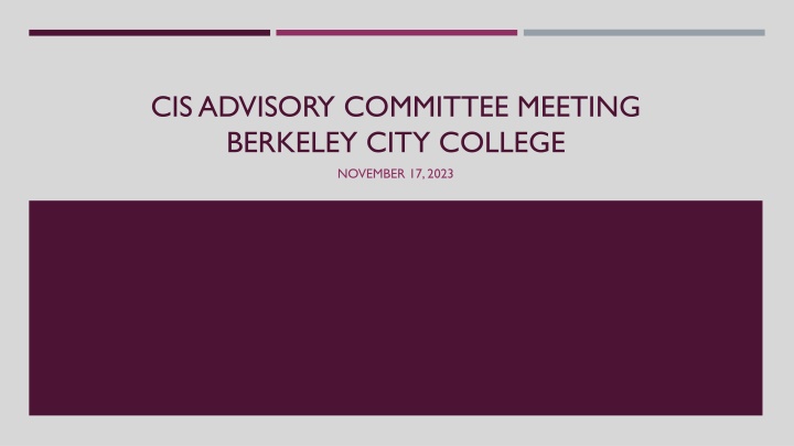 cis advisory committee meeting berkeley city