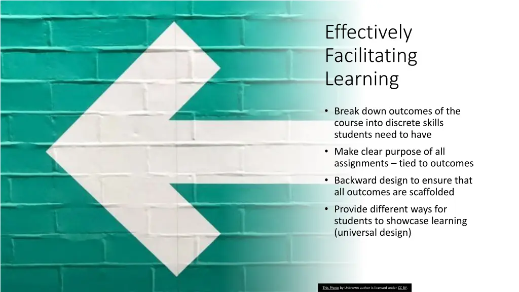 effectively facilitating learning