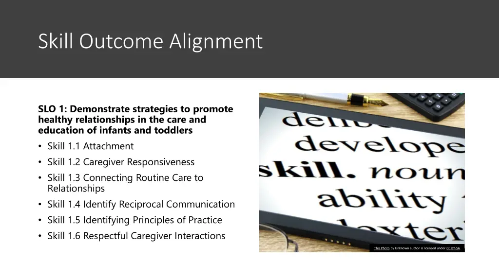 skill outcome alignment