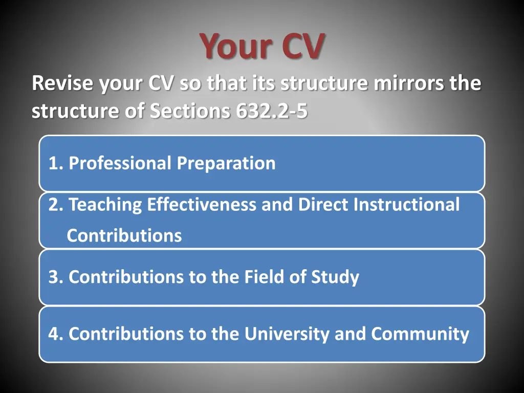 your cv