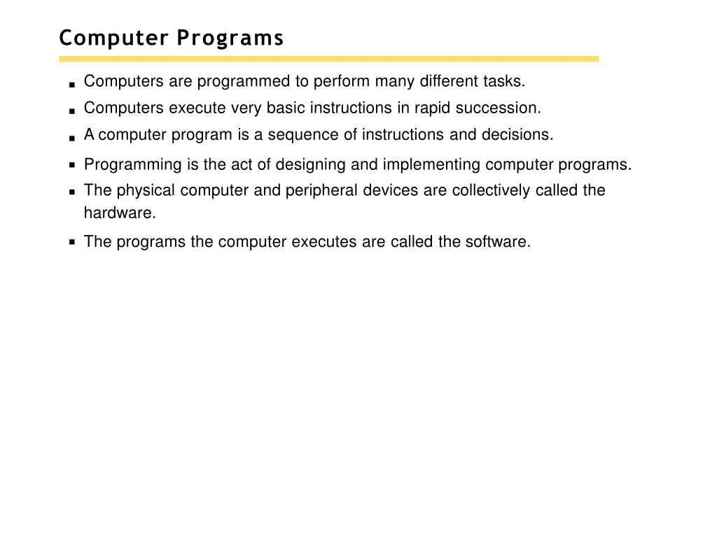 computer programs