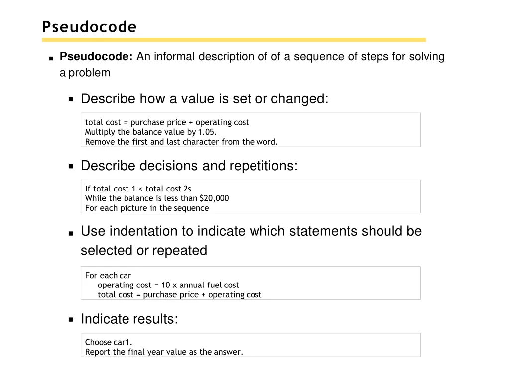 pseudocode