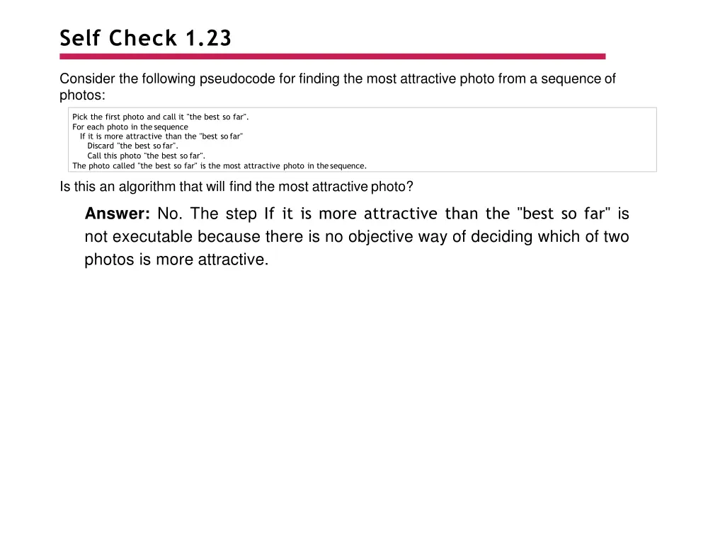 self check 1 23