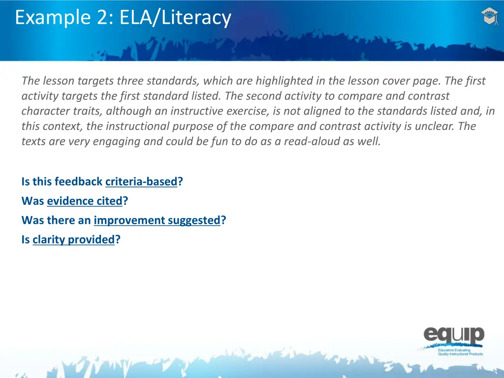 example 2 ela literacy