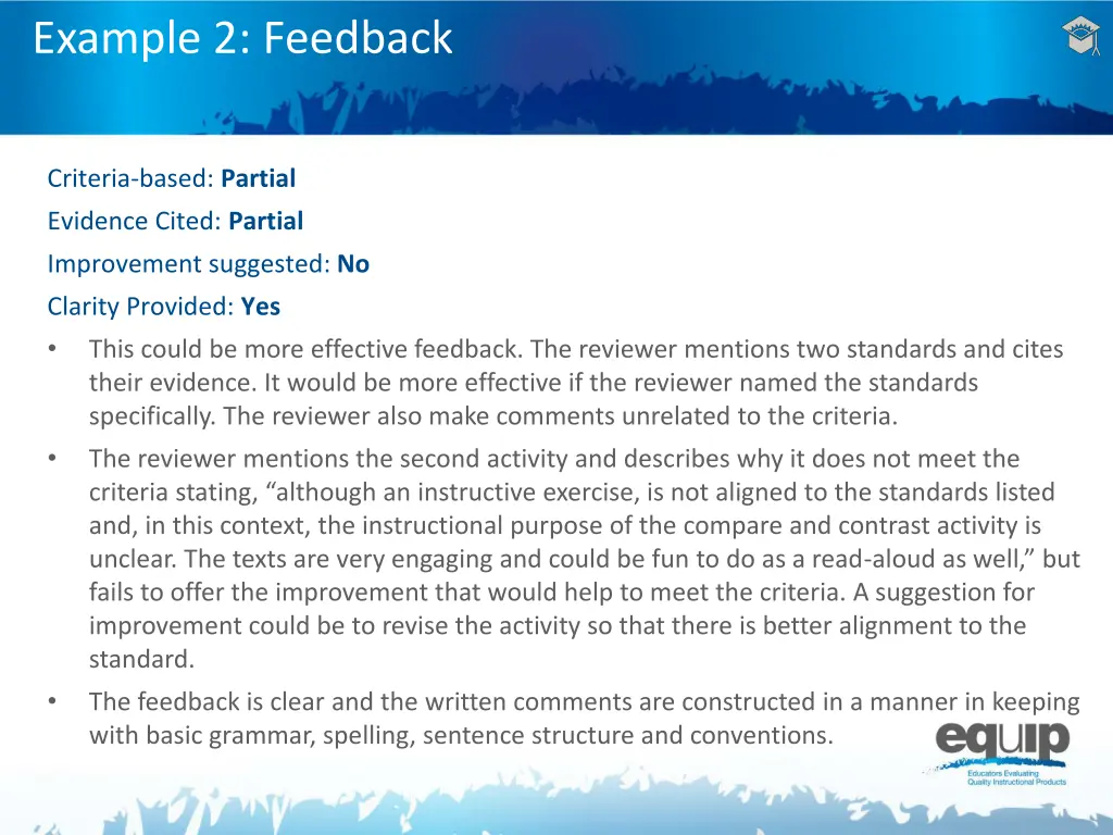 example 2 feedback