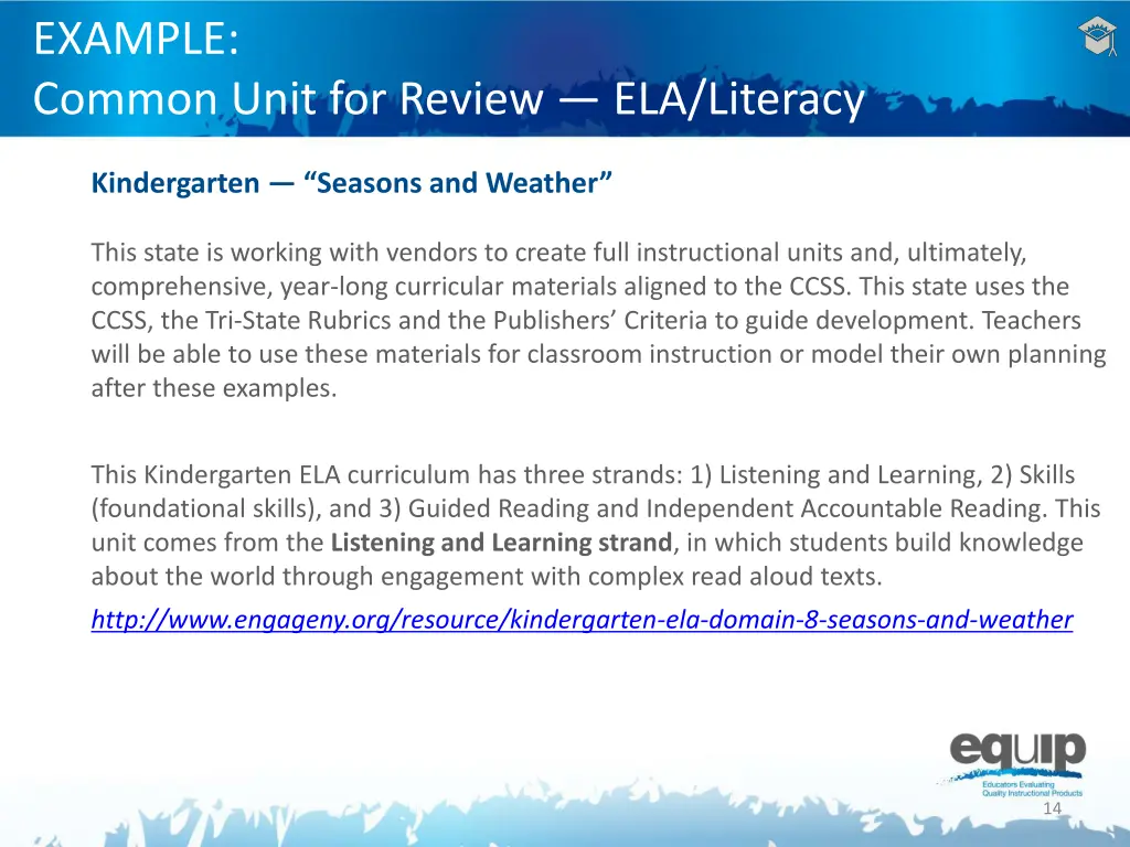 example common unit for review ela literacy