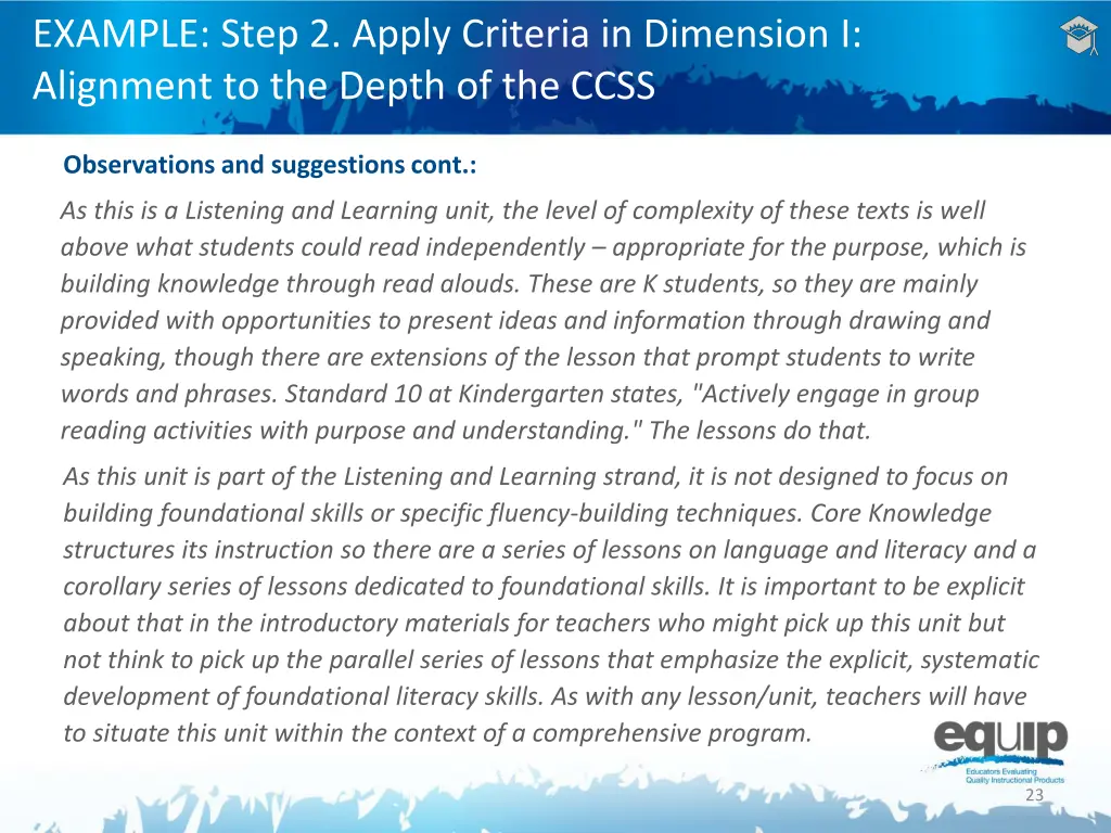 example step 2 apply criteria in dimension 3