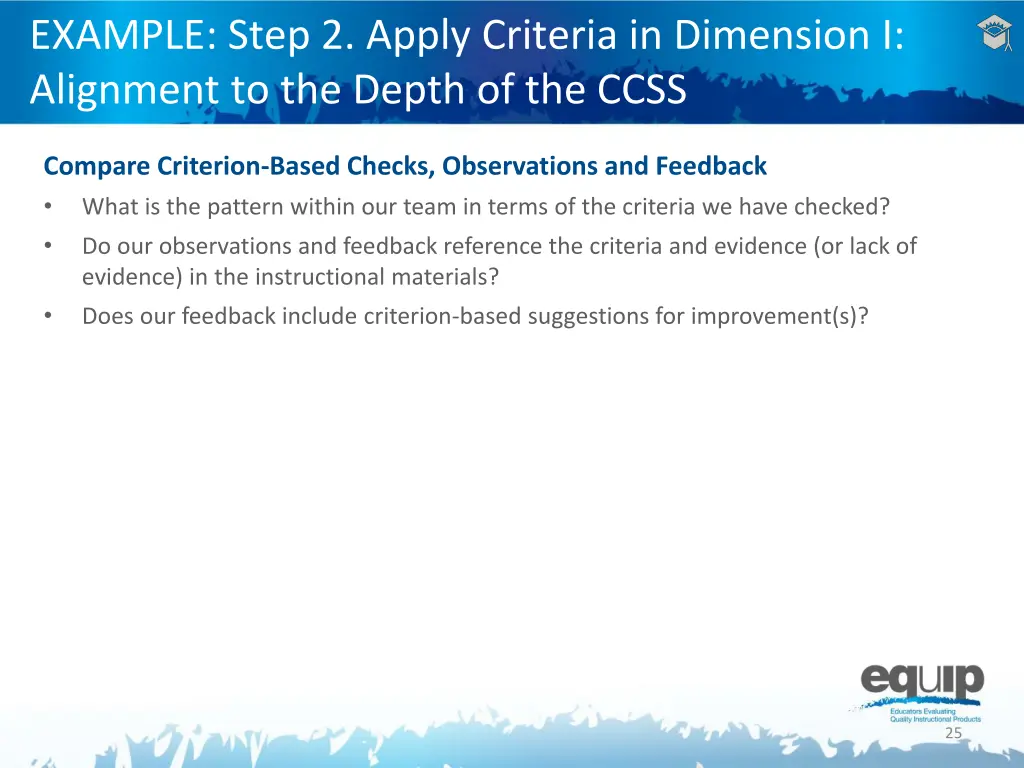 example step 2 apply criteria in dimension 4