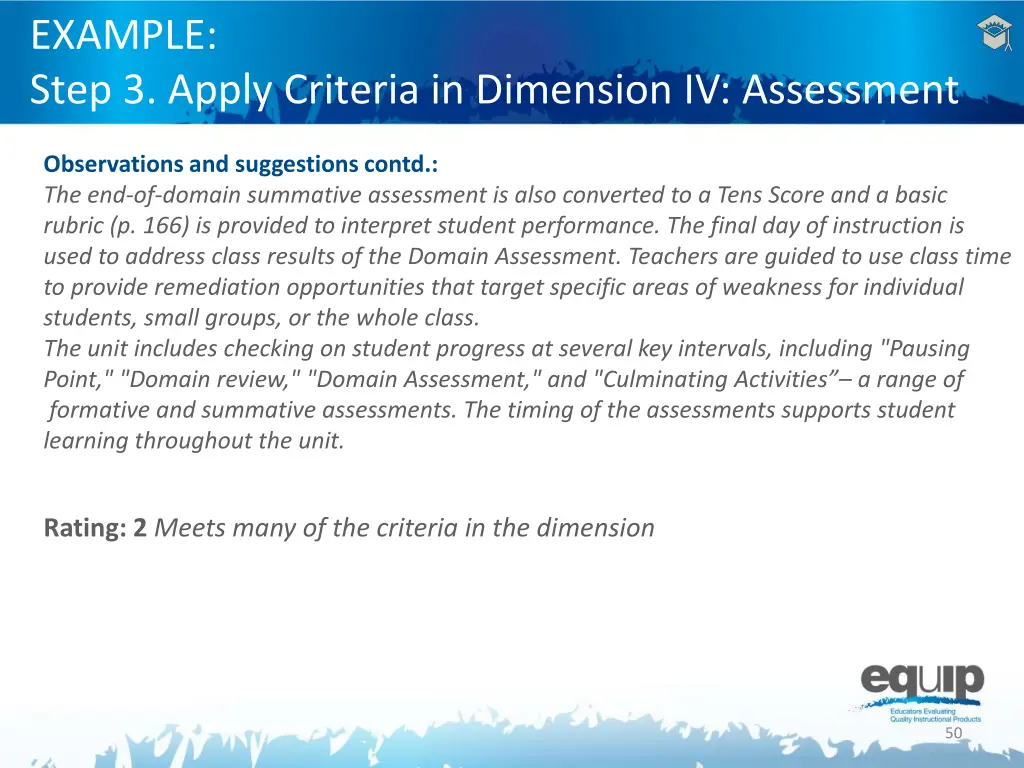 example step 3 apply criteria in dimension 12