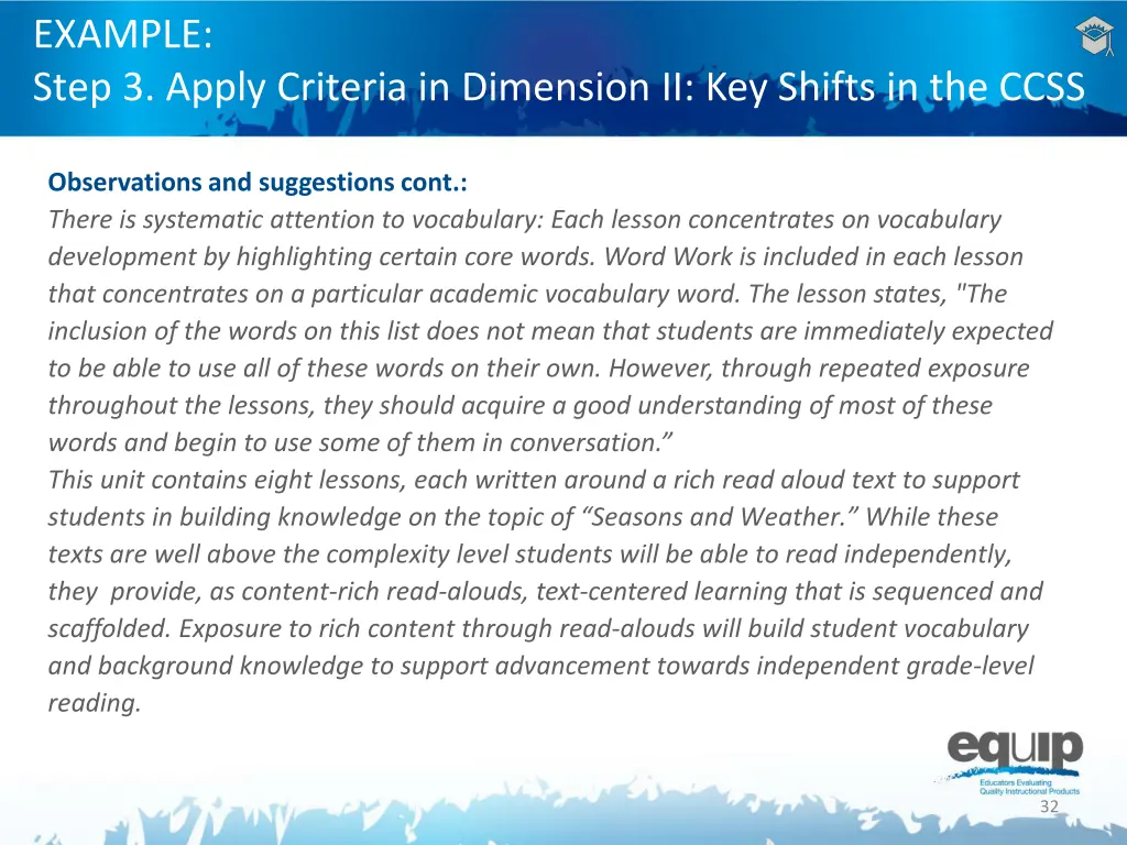 example step 3 apply criteria in dimension 3