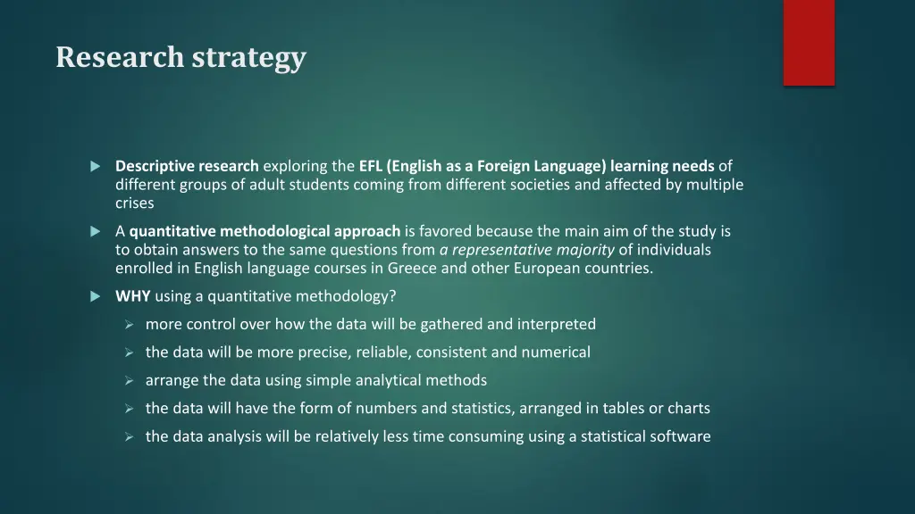 research strategy