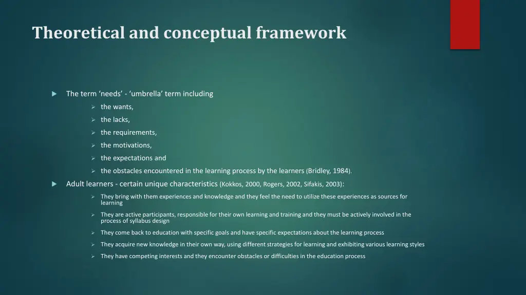 theoretical and conceptual framework