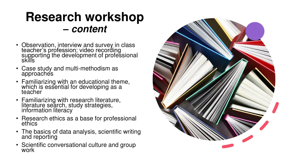 research workshop content