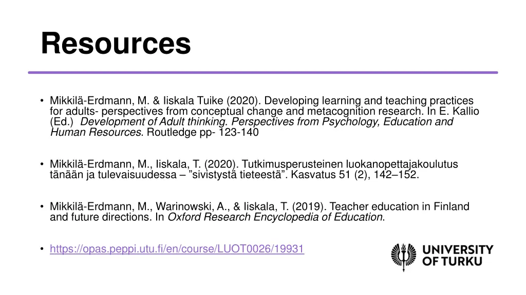 resources