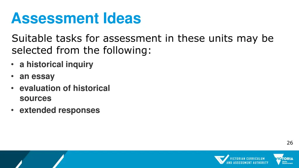 assessment ideas suitable tasks for assessment