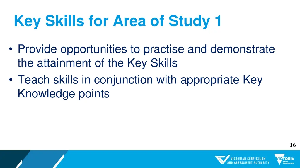 key skills for area of study 1