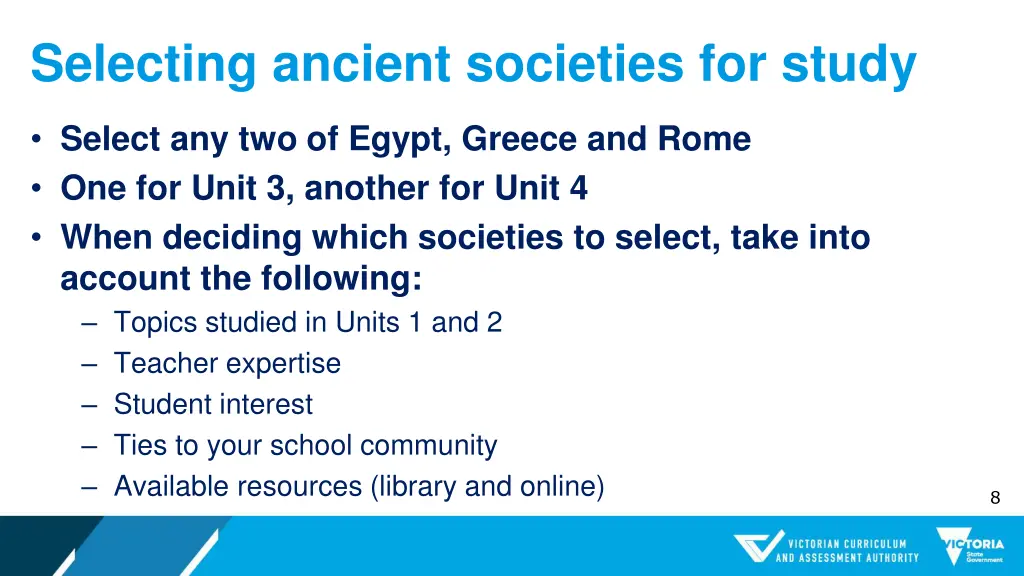 selecting ancient societies for study