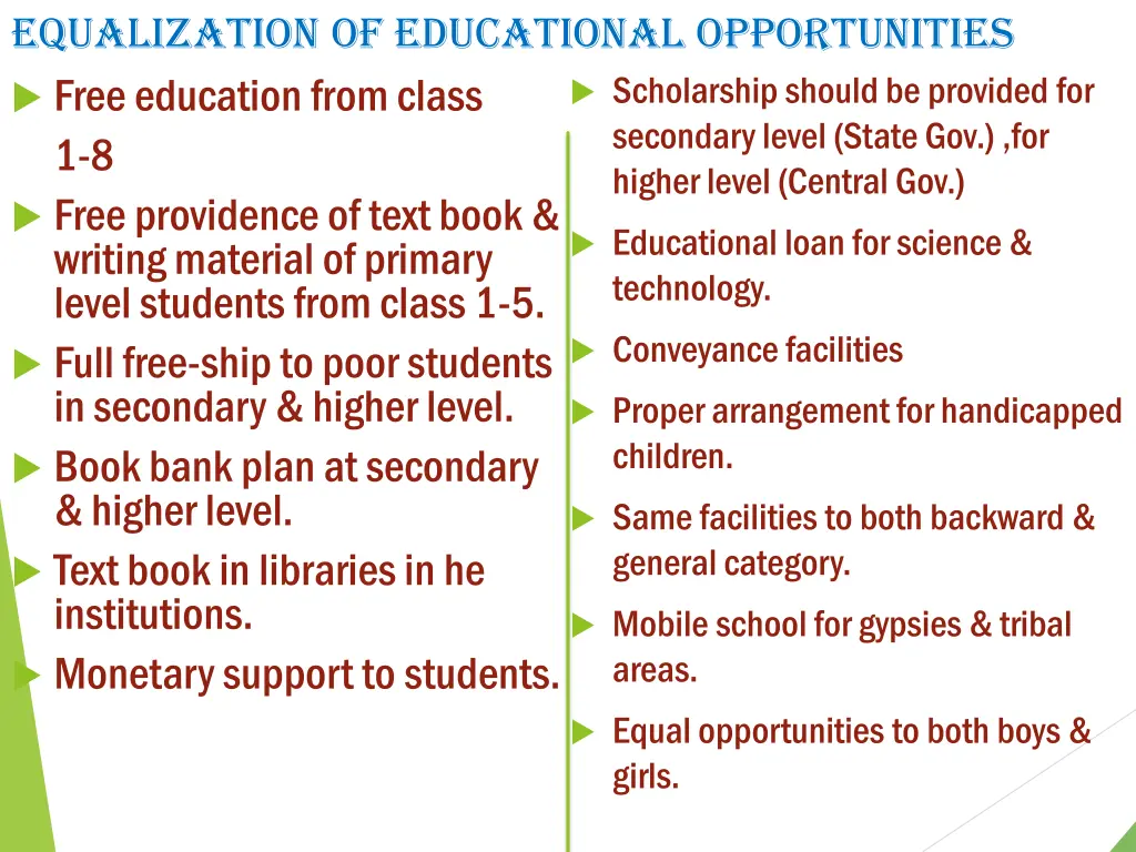 equalization of educational opportunities free