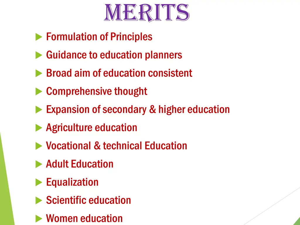 merits