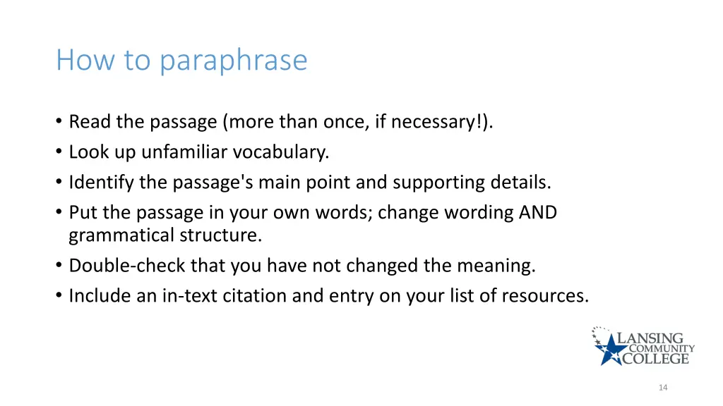 how to paraphrase