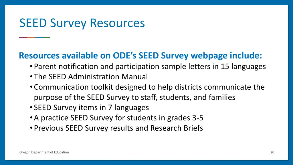 seed survey resources 1