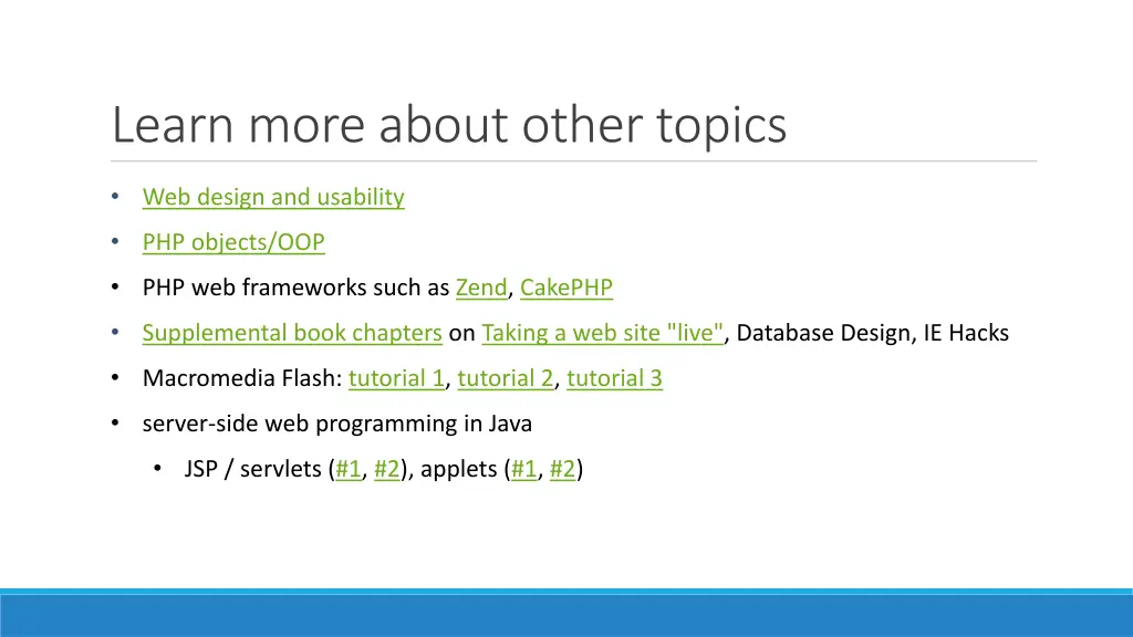 learn more about other topics