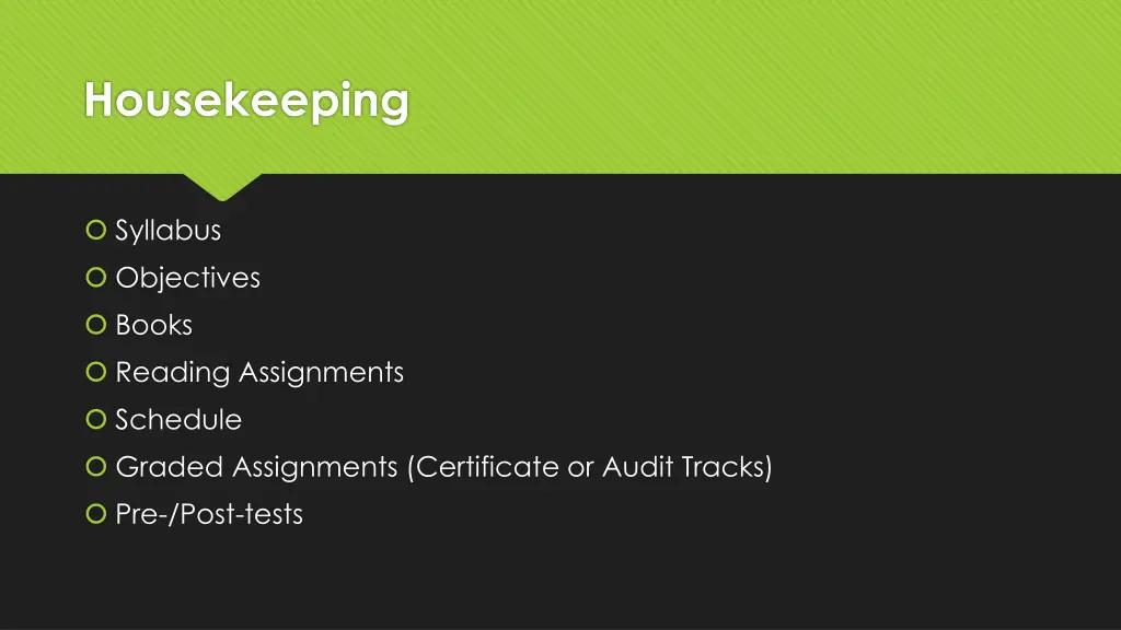housekeeping