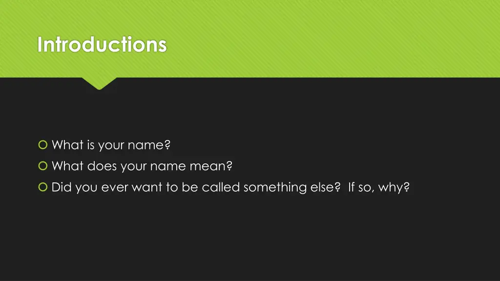 introductions