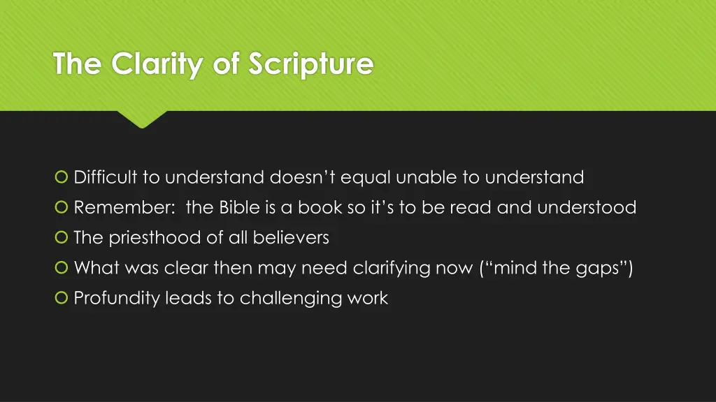 the clarity of scripture