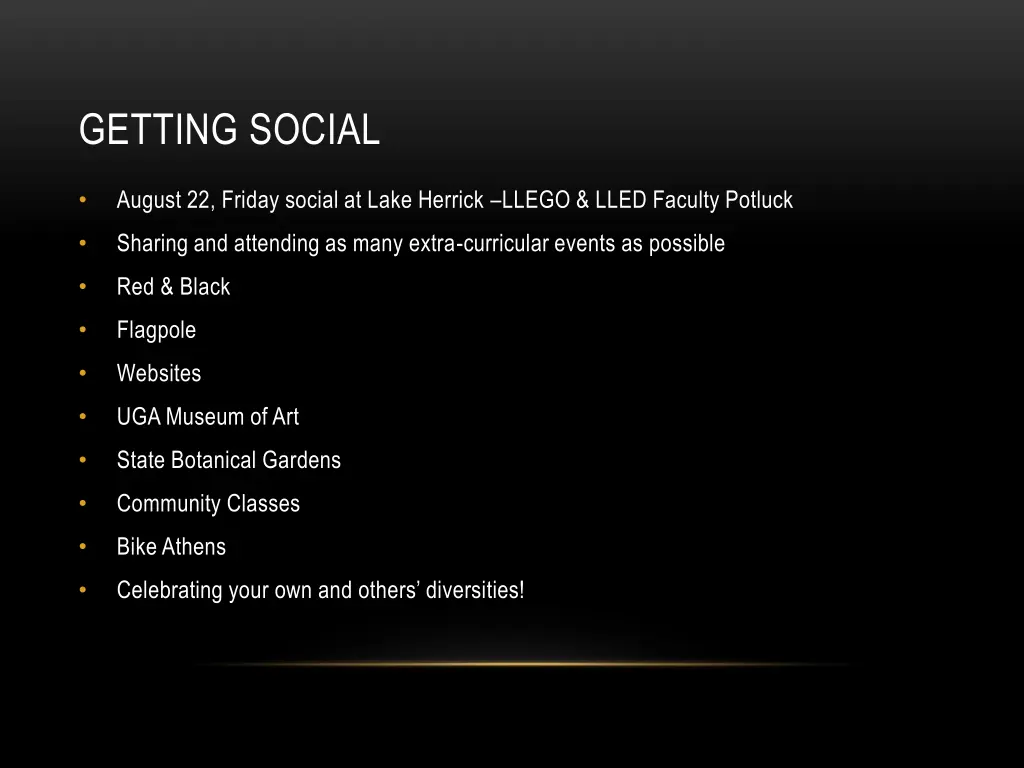 getting social