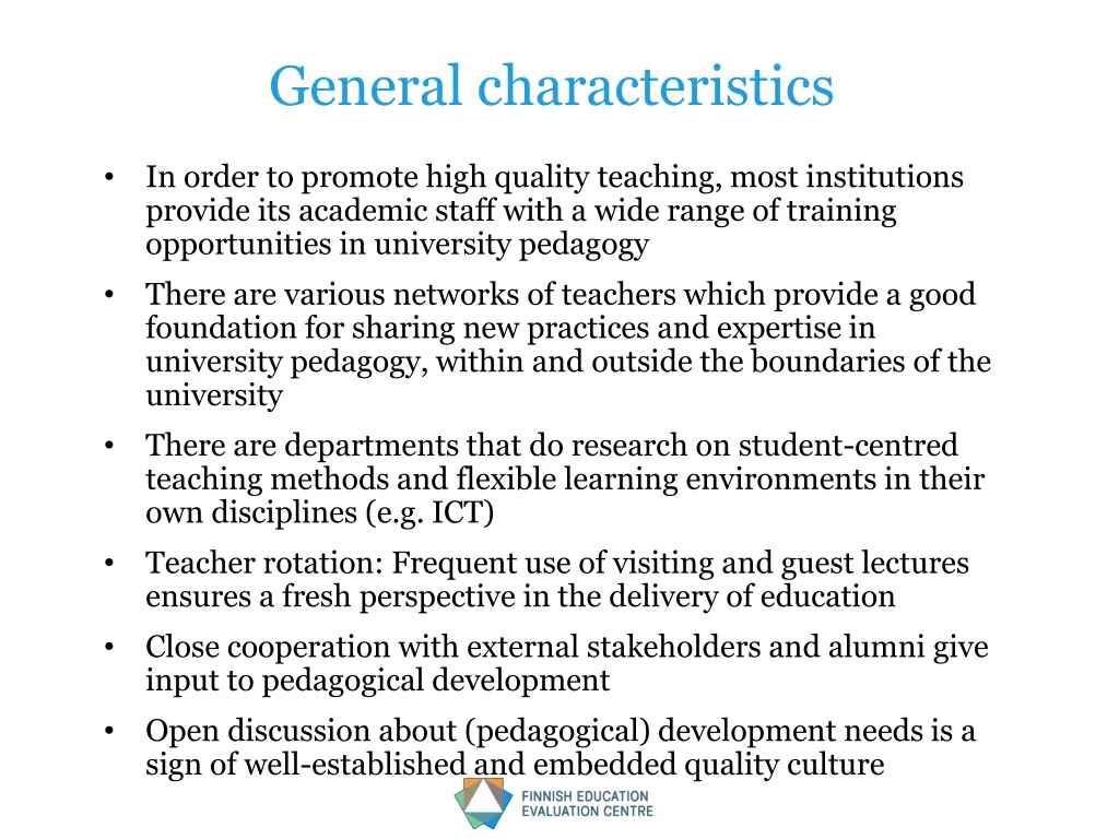 general characteristics