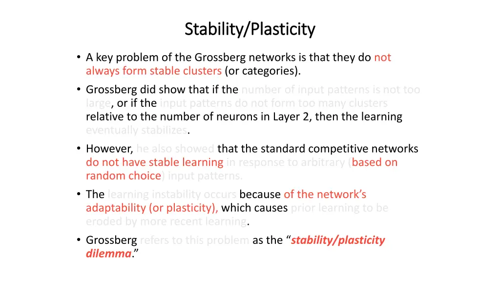 stability stability plasticity